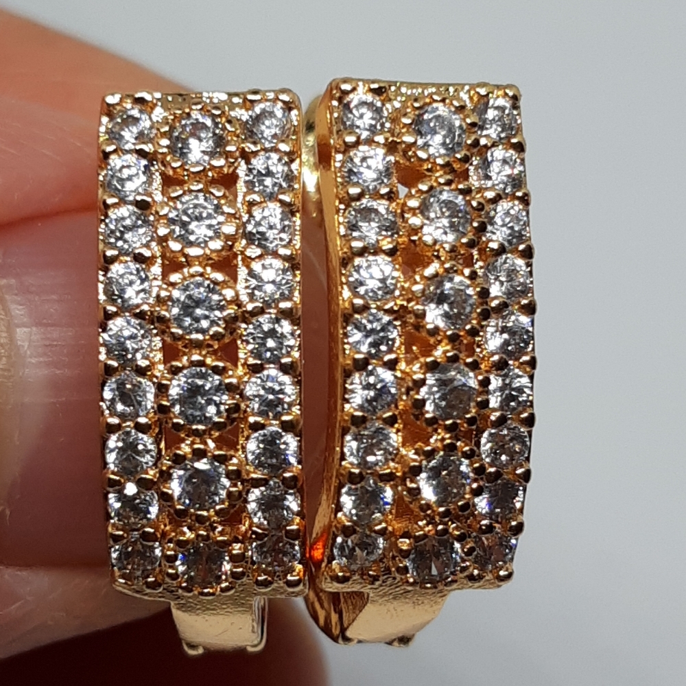 14k Gold Filled & Zirconia Earrings